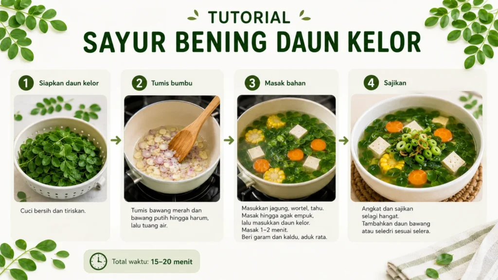 Sayur Bening Daun Kelor Tutorial